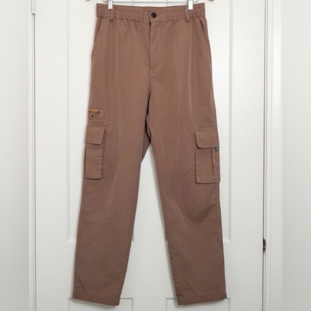 Casual Tan Loose Fitting Cargo‎ Pants - Size M